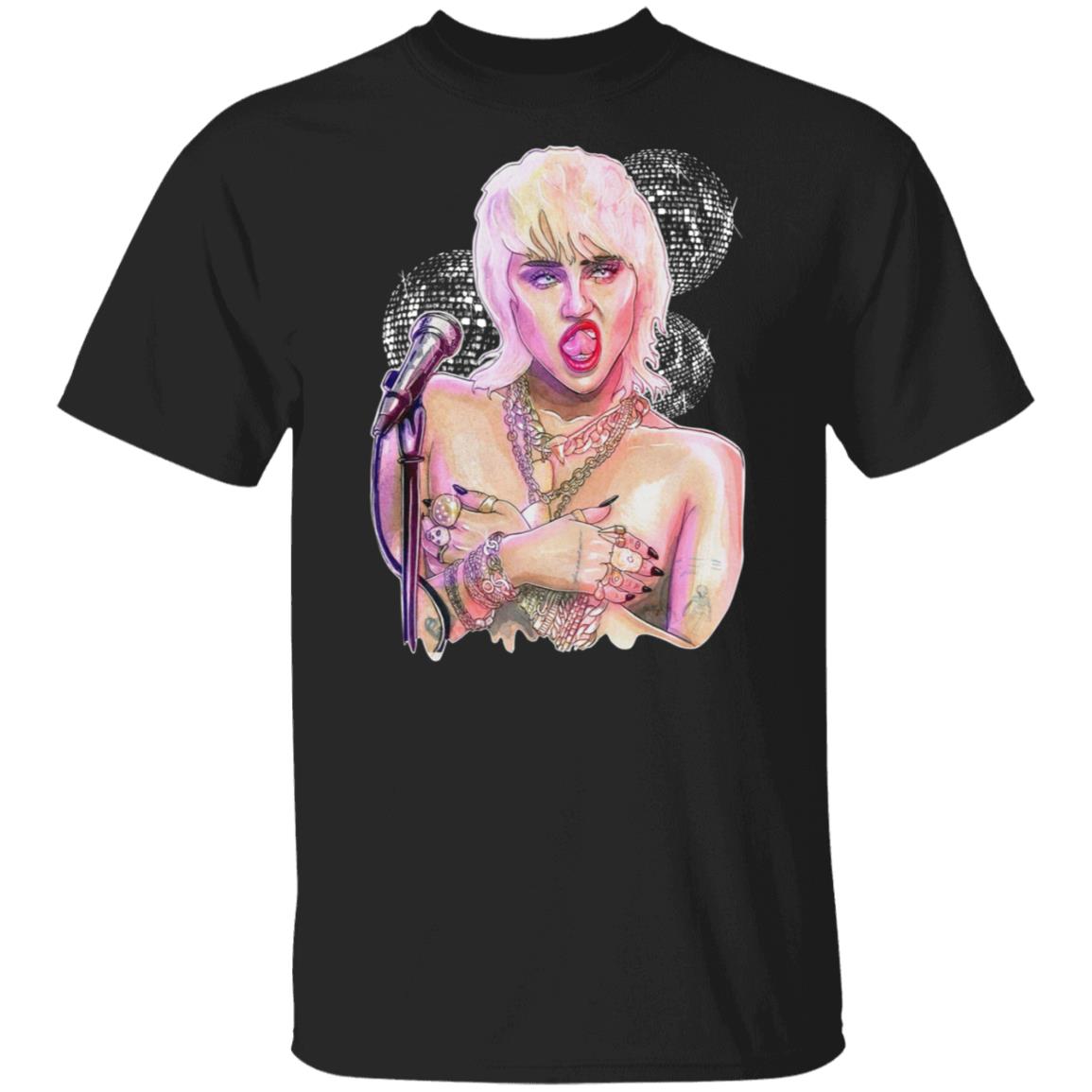 Sean Ellmore X Miley Cyrus Merch Midnight Sky Disco T Shirt