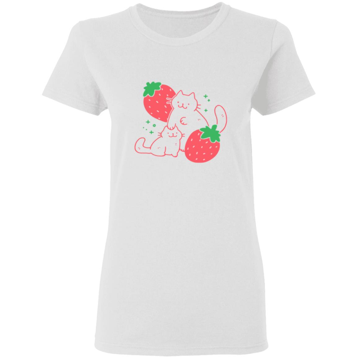 Crowlines Shop Strawberry Cat Shirt Crowlines Shop Strawberry Cat Shirt