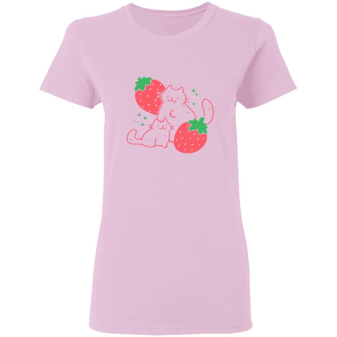 Crowlines Shop Strawberry Cat Shirt Crowlines Shop Strawberry Cat Shirt