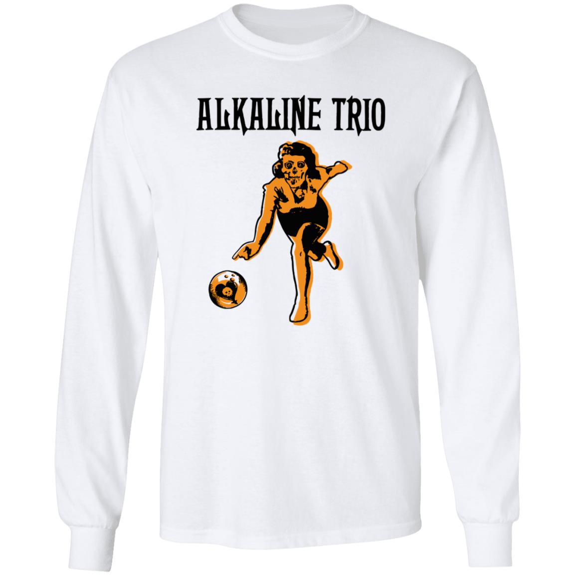 Alkaline Trio Merch Bowling Red Tee Shirt Alkaline Trio Merch Bowling Red Tee Shirt