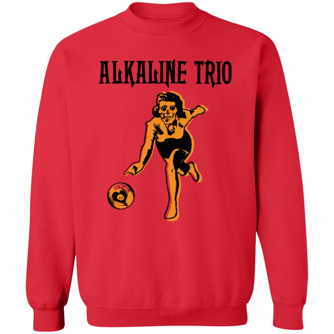 Alkaline Trio Merch Bowling Red Tee Shirt Alkaline Trio Merch Bowling Red Tee Shirt