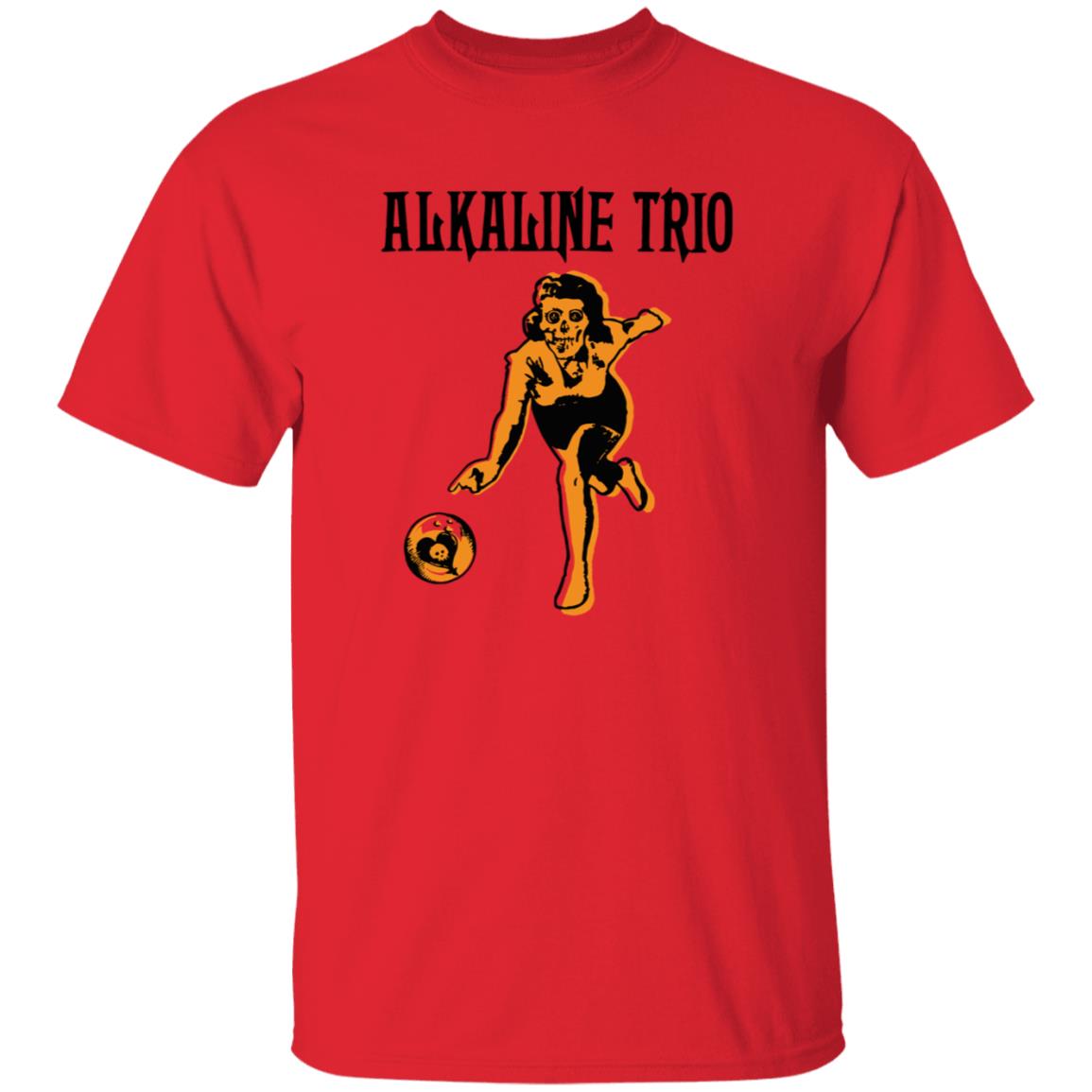 Alkaline Trio Merch Bowling Red Tee Shirt