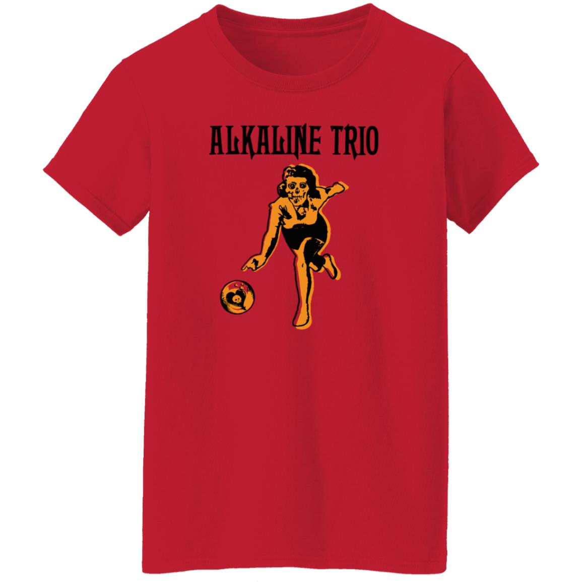 Alkaline Trio Merch Bowling Red Tee Shirt Alkaline Trio Merch Bowling Red Tee Shirt