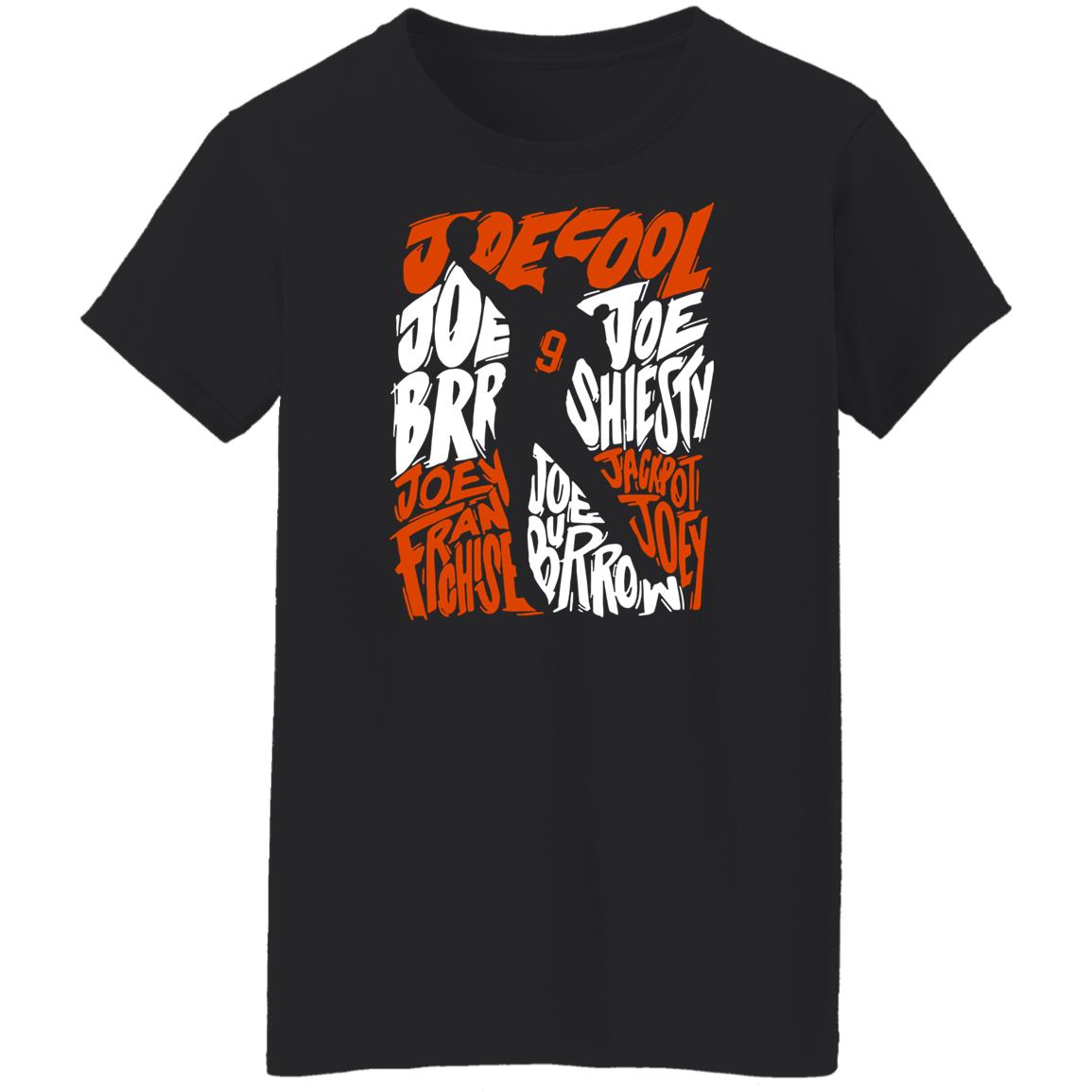 Nicknames Shirt Joe Burrow Joe Cool, Joe Brr, Joe Shiesty, Joey Franchise, Jackpot Joey Bengals T Shirt Nicknames Shirt Joe Burrow Joe Cool, Joe Brr, Joe Shiesty, Joey Franchise, Jackpot Joey Bengals T Shirt
