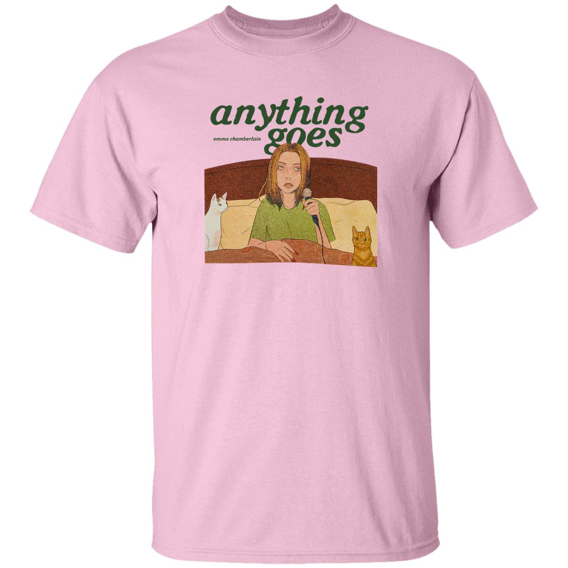 Emma Chamberlain Merch Anything Goes Tee Shirt Emma Chamberlain Merch Anything Goes Tee Shirt