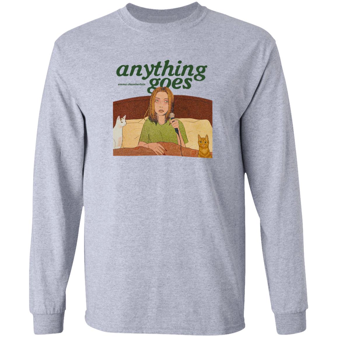 Emma Chamberlain Merch Anything Goes Tee Shirt Tiotee